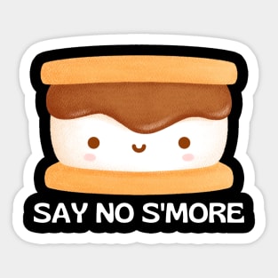 Say No S'more | Cute Smore Pun Sticker